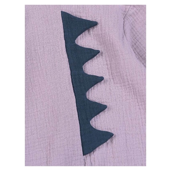 Purple Long Sleeve Dinosaur Jumpsuit Baby Boy Girl - Picture 7 of 7